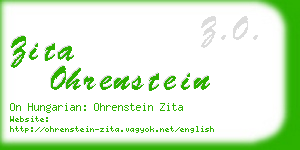 zita ohrenstein business card